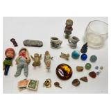 Misc. Vintage Items Including Powder Boxes, Marbles, Toys & More