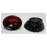 Vintage Boyd  Glass  Chicken Salt Dishes