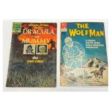 The WOLFMAN #1 Dell Movie Classic Comic 1964 & Dell Giant Universal Pictures Presents Dracula The Mummy 1963