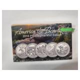 2016 America the Beautiful Mint Quarter Collection - Philadelphia Mint Edition - 5 coins