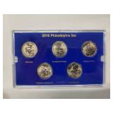 2016 America the Beautiful Mint Quarter Collection - Philadelphia Mint Edition - 5 coins