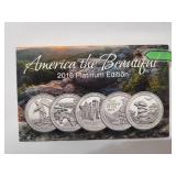 2016 America the Beautiful  Mint Quarter Collection - Platinum Edition - 5 coins