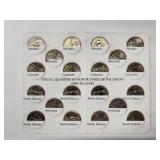 2000, 2003,2004,2005,2006,2008 Commemorative State Quarters (114 coins)  BU