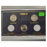 1999 P State Quarters unc - 3 coins  AU