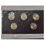 2002p State Quarters unc -  5 coins   AU