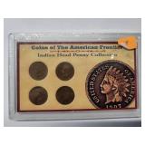 Coins of the American Frontier - Indian Head - 4 coins    Very Good