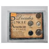 5 Decades of Unique American Coinage   - 5 coins (1930-1970)    Very Good - Very Fine
