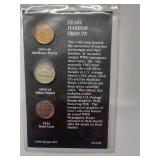 Pearl Harbor Tribute 3 coins and stamp   Very Good -Very Fine