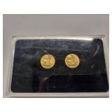2005 Westward Journey Ocean in View - 2 coins - P and D Gold Edition Very Fine