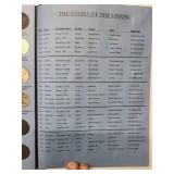 50 State Book with 100 misc state quarters   100 Coins    Almost Uncirculated