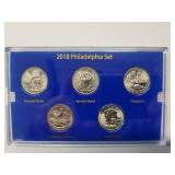 2018 America the Beautiful Quarter Collection - 5 coins Philadelphia Mint