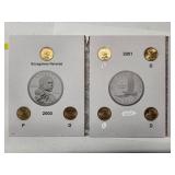 Sacagawea Dollar Book 2000-2001  7 Coins   Very Fine