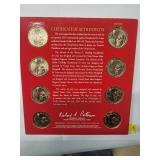 2014 US Mint Presidential Dollar coin  uncirculated set    8 coins