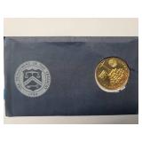 1972 Bi-centennial Commemorative Medal with Stamps - American Revolution 1 coin/ 1 token   Almost Uncirculated