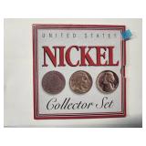 US Nickel Collector Set - 3 coins    Very Good - Very Fine