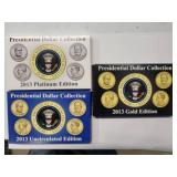 2013 Theodore Roosevelt Dollar Mania Mint Set - Platinum/Gold -- Uncirculated
