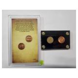 Brilliant Uncirculated Small and Large Date 1960 Lincoln Memorial Penny and 1960 Lincoln Cent lg and small date - 2 coins each set