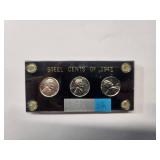 Steel Cents of 1943 - 3 coins Almost Uncirculated