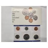 US Mint Set 1992 Uncirculated - 12 coins - P and D Mint