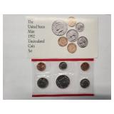 US Mint Set 1992 Uncirculated - 12 coins - P and D Mint