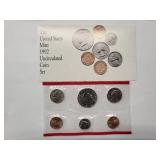 US Mint Set 1992 Uncirculated - 12 coins - P and D Mint