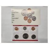 US Mint Set 1992 Uncirculated - 12 coins - P and D Mint