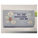 US Mint Set 1998 Uncirculated - 12 Coins - P and D Mint (last time eagle will appear on quarter until at least 2009)