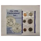 US Mint Set 1998 Uncirculated - 12 Coins - P and D Mint (last time eagle will appear on quarter until at least 2009)