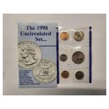 US Mint Set 1998 Uncirculated - 12 Coins - P and D Mint (last time eagle will appear on quarter until at least 2009)