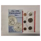 US Mint Set 1998 Uncirculated - 12 Coins - P and D Mint (last time eagle will appear on quarter until at least 2009)