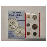 US Mint Set 1998 Uncirculated - 12 Coins - P and D Mint (last time eagle will appear on quarter until at least 2009)
