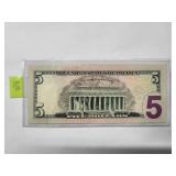 $5  Star dollar 2017 Uncirculated