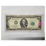 1950 $100 Federal Reserve Note  - does not have words "IN GOD WE TRUST"   Fine