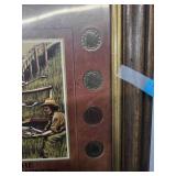 The "Forty Niners" Liberty Head Nickels Plaque with 9  coins  Very Fine