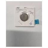 1868 Shielded Nickel  - 89% Silver     (No Ray)  Good