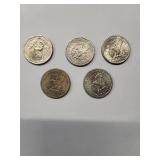 Susan B Anthony Dollar Very Fine (5 Coins)