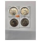 1776-1976 Eisenhower Dollars Almost Uncirculated (4 Coins)