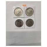 1776-1976 Eisenhower Dollars  Almost Uncirculated (4 Coins)