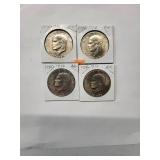 1776-1976 Eisenhower Dollars   Almost Uncirculated (4 Coins)