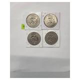 1972 Eisenhower Dollars  Almost Uncirculated (4 Coins)