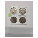 1974 Eisenhower Dollars   AU-BU  (4 Coins)