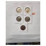 1972 Kennedy Half Dollars   Almost Uncirculated  (5 Coins)