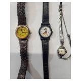 Vintage Watches ( Happy Face, Mickey Mouse, Wyler ladies Watch)