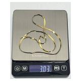 14KT Herringbone 18" Necklace (3 grams)