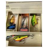 Vintage PLANO 757 Tackle Box with Tackle (including Fred Arbogast Jitterbug)