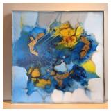 Vibrant Abstract Oil on Canvas Painting by Robert Lawson