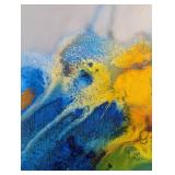 Vibrant Abstract Oil on Canvas Painting by Robert Lawson