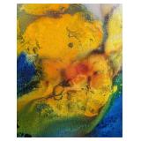 Vibrant Abstract Oil on Canvas Painting by Robert Lawson