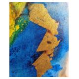 Vibrant Abstract Oil on Canvas Painting by Robert Lawson