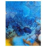 Vibrant Abstract Oil on Canvas Painting by Robert Lawson